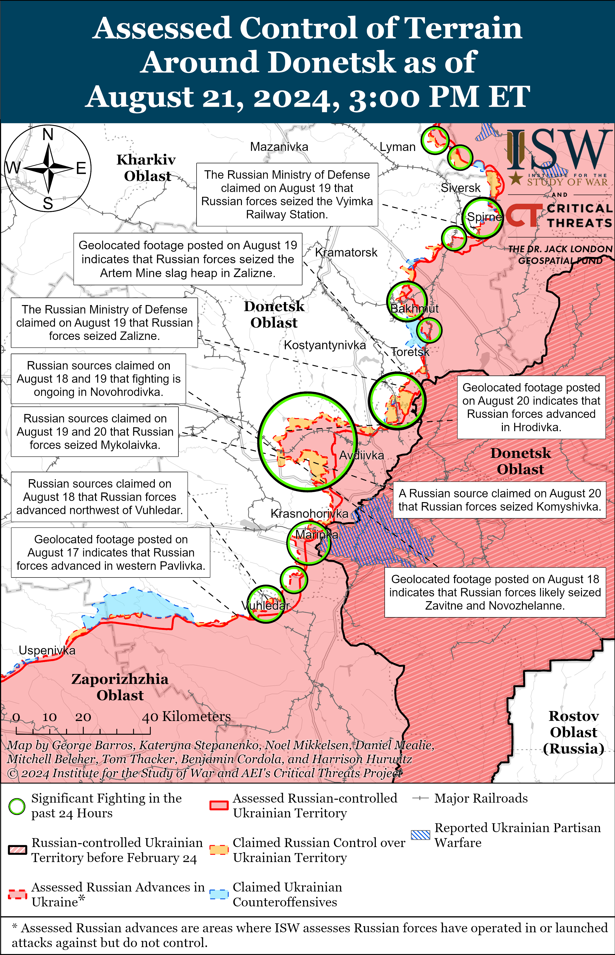 Russian Offensive Campaign Assessment, August 21, 2024 | Institute For ...